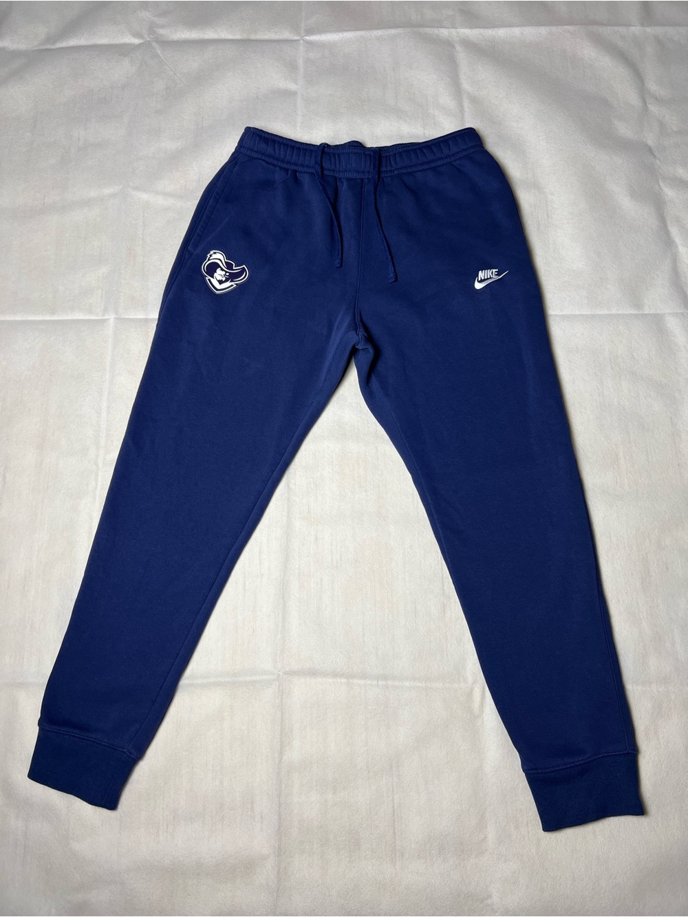 Nike Navy Blue Sweatpants with‎ White Logo
Size M